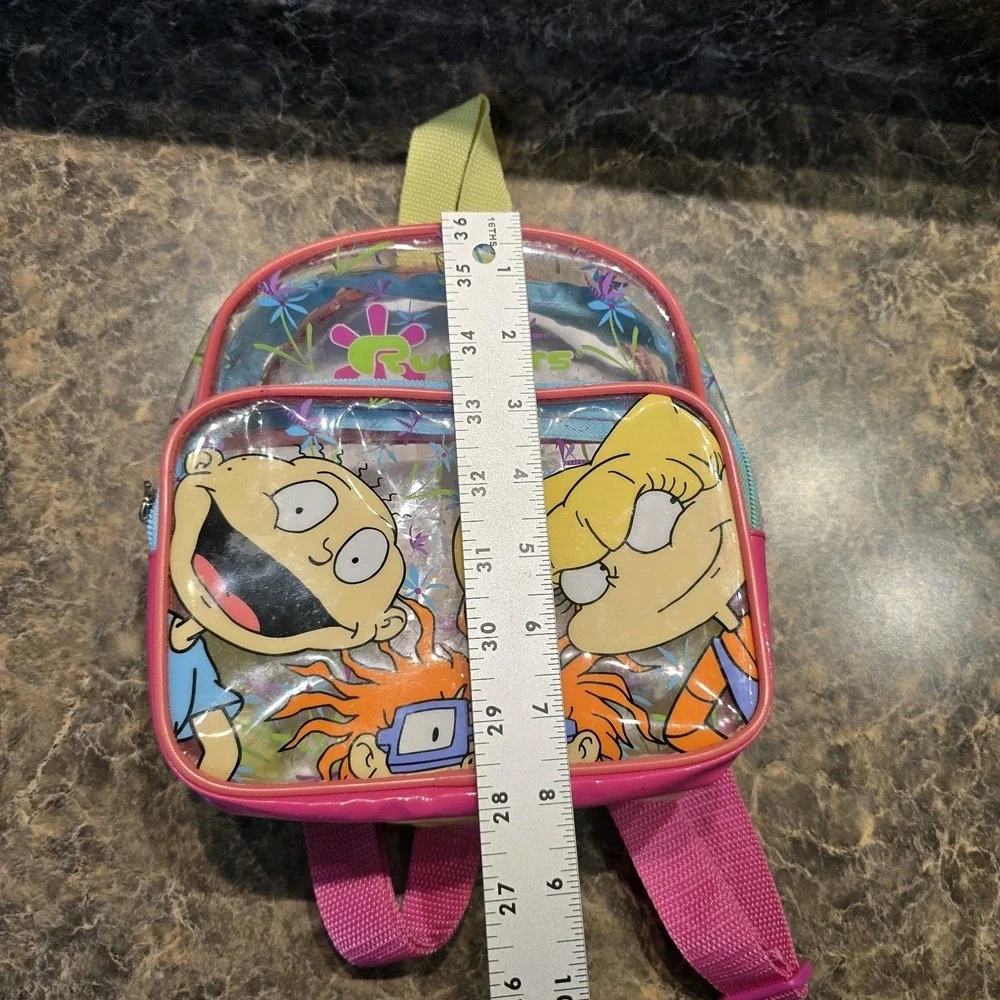 Vintage Rugrats‎ small backpack 1998 clear multicolored 8